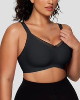 Womens Wireless Bras V Mesh Comfortable Bralette Supportive