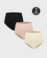 Pack de 3 calzoncillos de control de abdomen de cintura alta