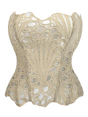 Lace Up Shapewear Tube Top Tummy Control Shapewear