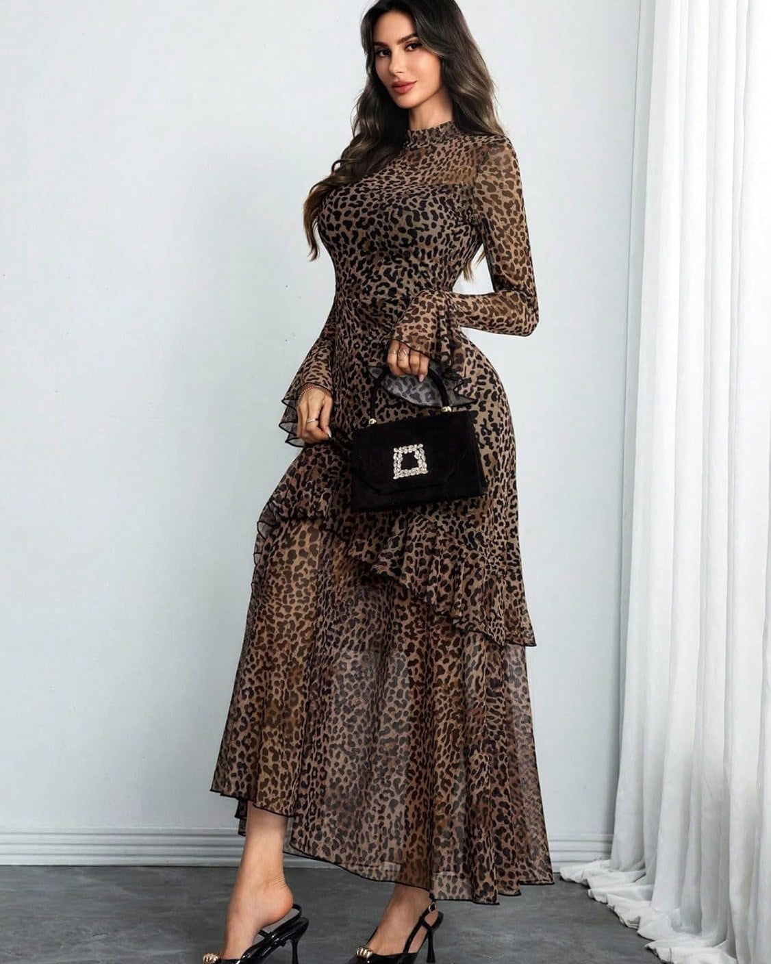 New Ruffle Sleeve Printed Dress