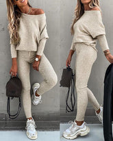 Cozy Fall Lounge Set – Soft Pullover & Drawstring Pants