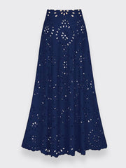 Flower Hollow One Piece Swimsuit and Skirt