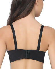 Women's Front Tie Push Up Bra Soft Seamless Deep V Bra Adjustment Bra