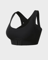 Front Closure Cross-Back Wireless Posture Bra