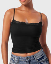 Padded Lace Cami Top Double Lined Sexy Tank Top