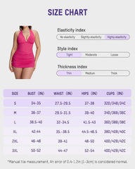 Halter V-Neck Tummy Control Swim Dress