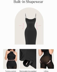 Shapewear Modal Slimming Maxi Slip Dress