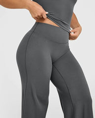 High Waist Stretch Casual Soft Straight Leg Bottoms