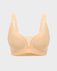 Seamless Mesh Panel Invisible Thin Bra