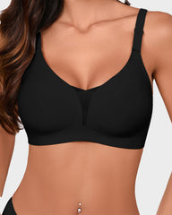 Seamless Mesh Panel Invisible Thin Bra