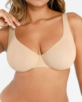 Underwire Adjustable Deep V-neck Bra