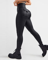 Women’s Faux Leather Cargo Leggings