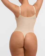 Seamless Covered Bust Jumpsuit Thong Bodysuit