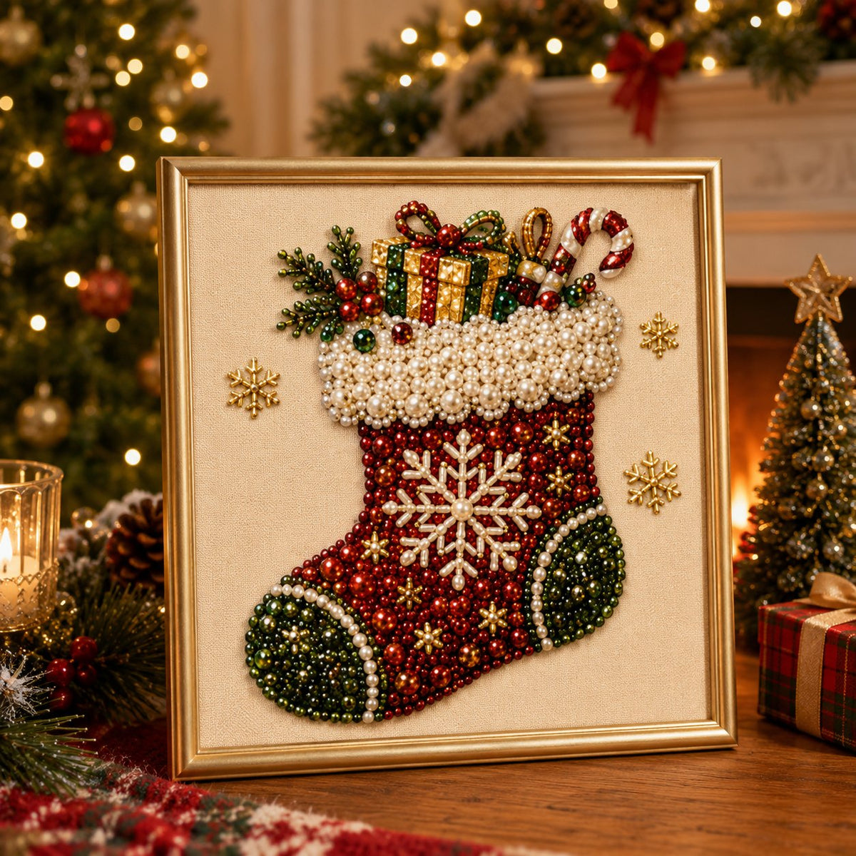 DIY Christmas Pearl Diamond Painting Art Kit