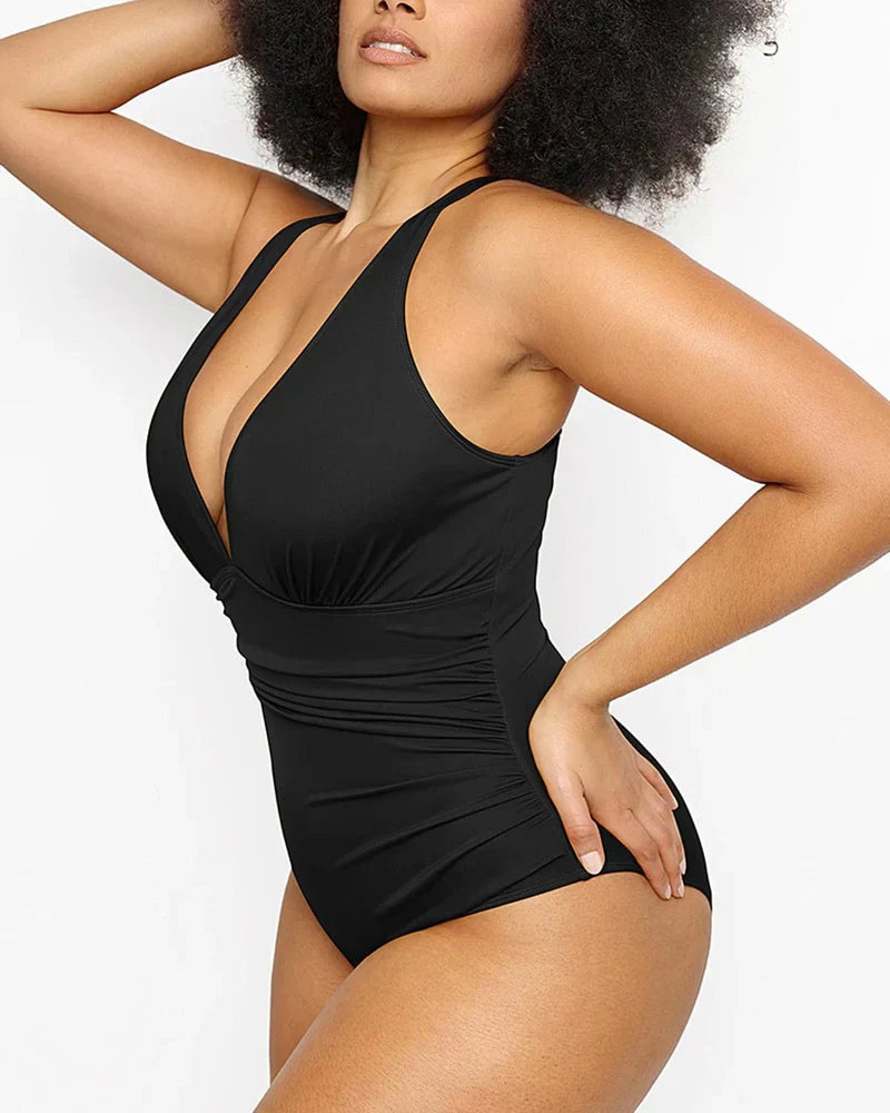 Traje de baño de una pieza Smart Sculpt con control de abdomen para mujer