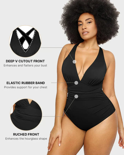 Traje de baño de una pieza Smart Sculpt con control de abdomen para mujer