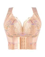 Women's No Steel Ring Bra Front Buckle Lift Bralette Breathable Underwear Breast Gathered Anti-Sagging Lingerie