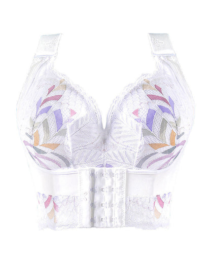 Women's No Steel Ring Bra Front Buckle Lift Bralette Breathable Underwear Breast Gathered Anti-Sagging Lingerie