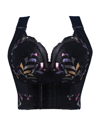 Women's No Steel Ring Bra Front Buckle Lift Bralette Breathable Underwear Breast Gathered Anti-Sagging Lingerie