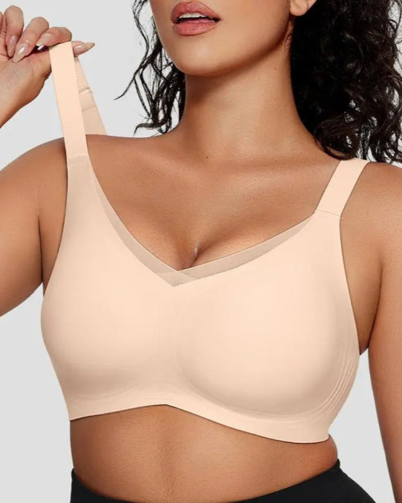 Womens Wireless Bras V Mesh Comfortable Bralette Supportive