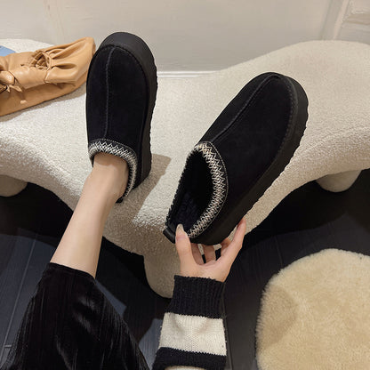 🔥 Women’s Suede Fur-Lined Ankle Boots