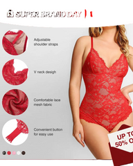 Plus Size Sexy Lace Bodysuits