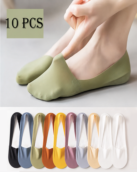 Women’s No Show Socks for Flats and Sneakers (10 Pack)