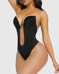 Body de tanga con escote en U sin tirantes
