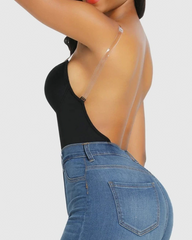 Body de tanga con escote en U sin tirantes