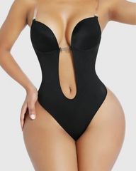 Body de tanga con escote en U sin tirantes