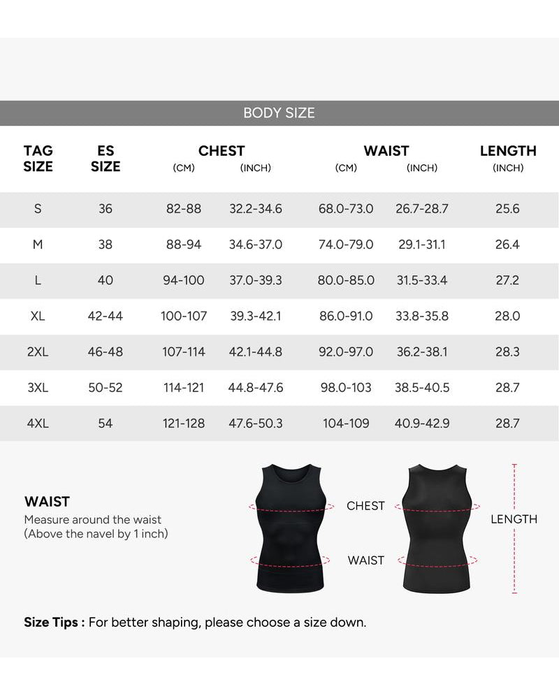Men's Basic Compression Shapewear Vest