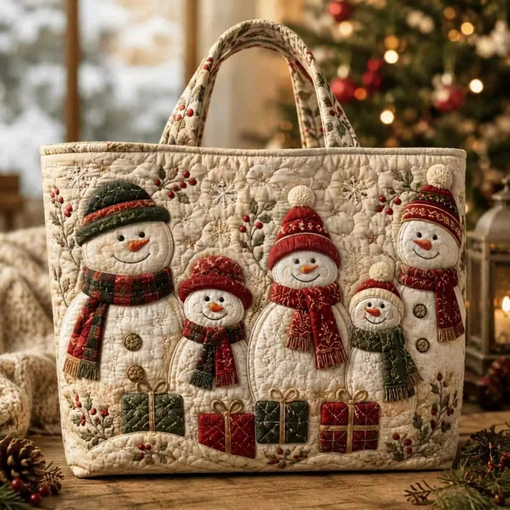 Quilted Christmas Shoulder Tote Bag – 12 Designs