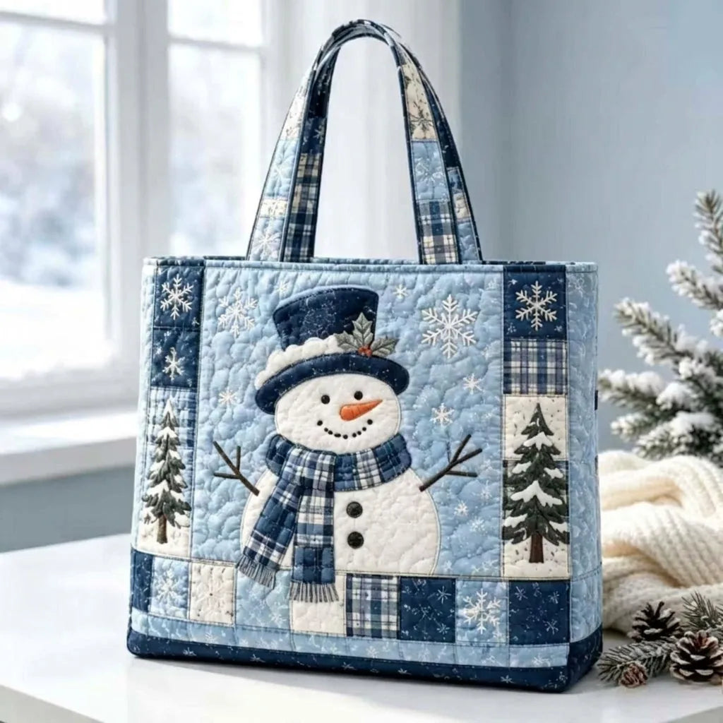 Quilted Christmas Shoulder Tote Bag – 12 Designs