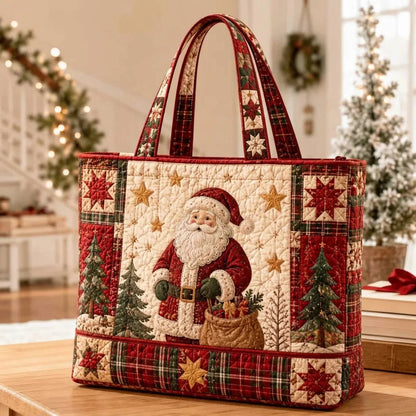 Quilted Christmas Shoulder Tote Bag – 12 Designs