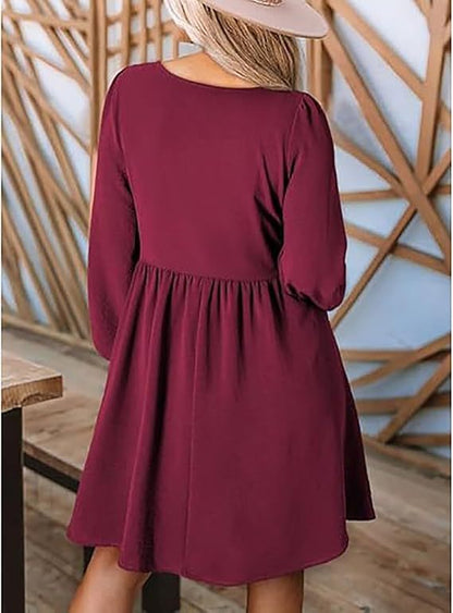 2026 New Women’s Fall Casual Dresses, Soft Loose Everyday Dress