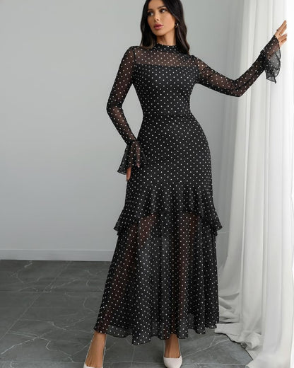 New  Ruffle Sleeve Printed Dress