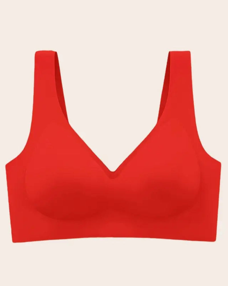 Seamless Wireless V-Neck Jelly Bra Tank Top