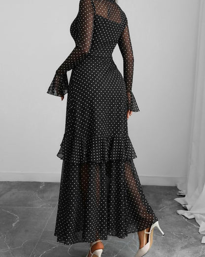 New  Ruffle Sleeve Printed Dress