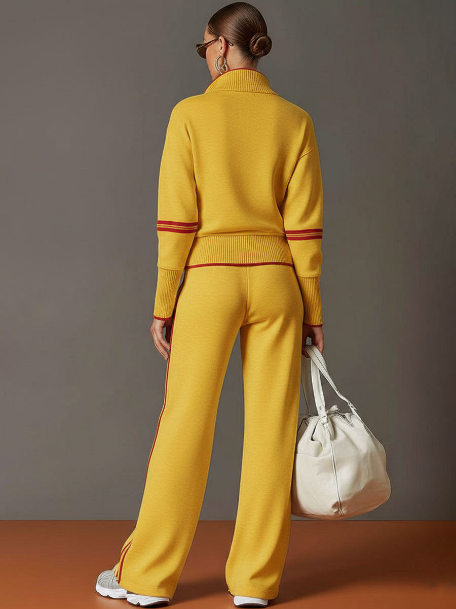 Soft-Touch Wide-Leg Two-Piece Set