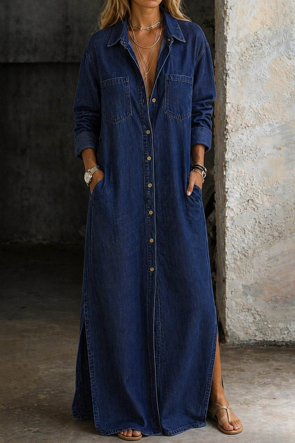 Chic Button-Up Dress