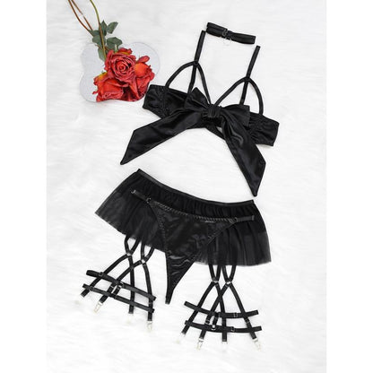 Mesh Sexy Lingerie for Women – Lace Temptation Uniform Set