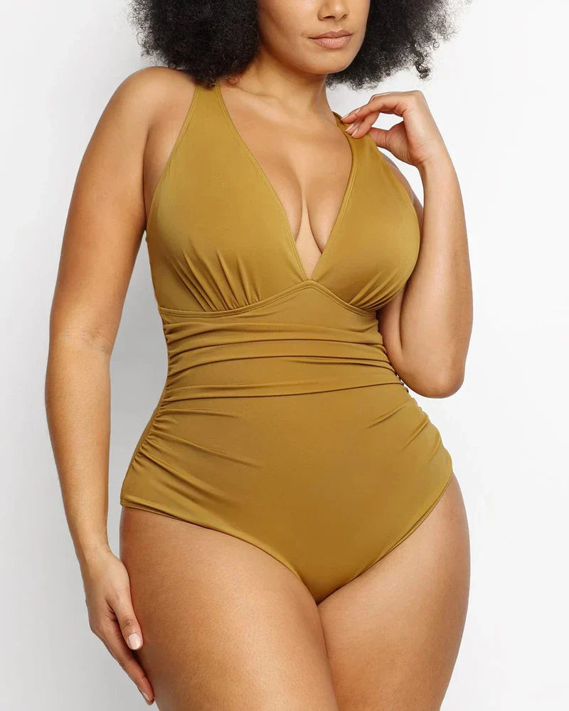 Traje de baño de una pieza Smart Sculpt con control de abdomen para mujer