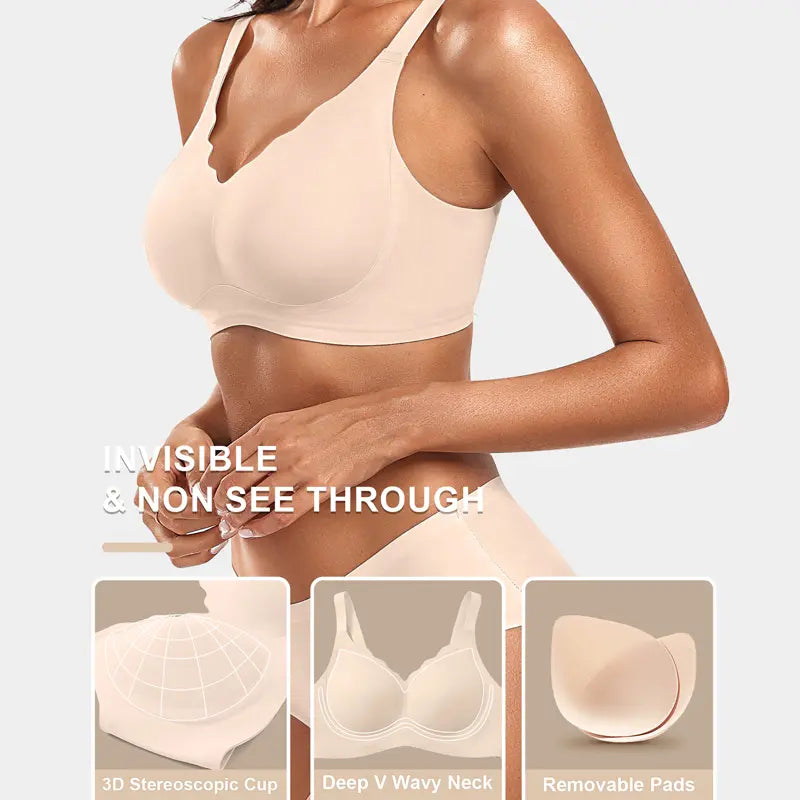 Seamless Comfort Smoothing Push Up Bra