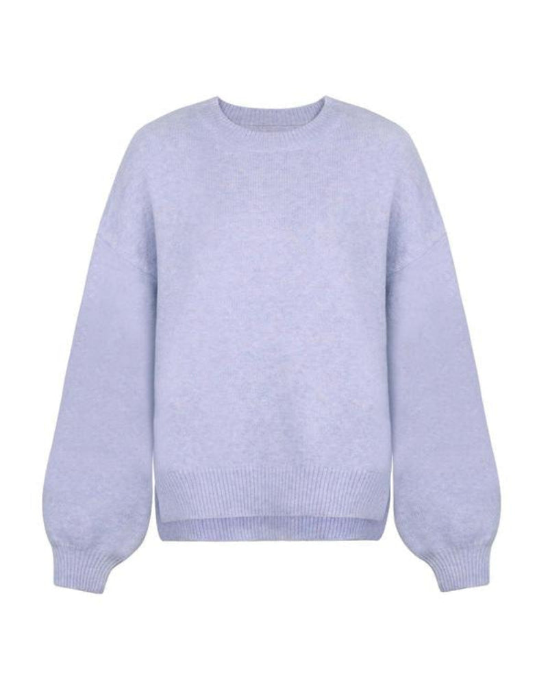 Women’s Split Hem Knit Sweater – Casual Fall & Winter Top