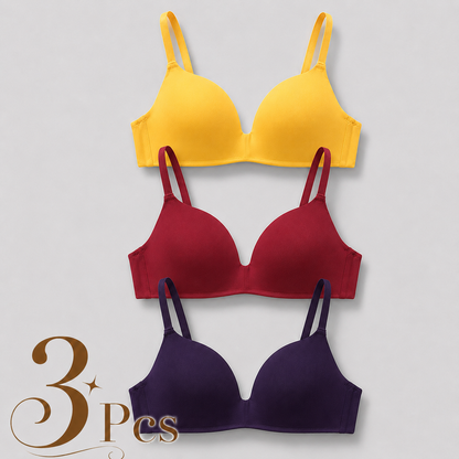 Lightly Lined Wireless Bras for Women (3 Pcs)