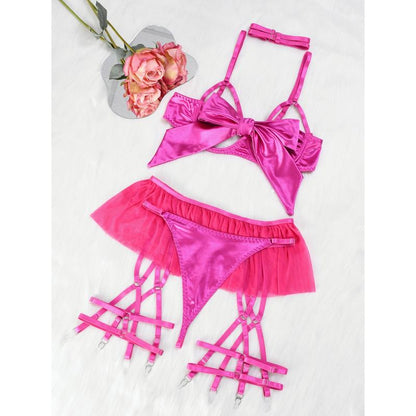 Mesh Sexy Lingerie for Women – Lace Temptation Uniform Set