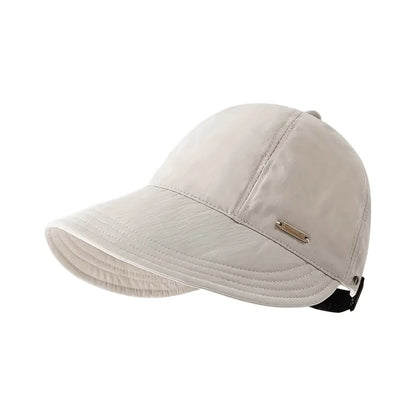Women's Wide Brim Sun Visor Hat - UPF 50+ Open Top Cap for Ponytails, Golf, and Beach