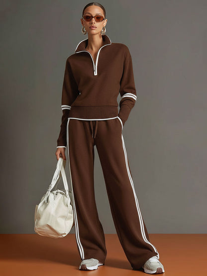 Soft-Touch Wide-Leg Two-Piece Set