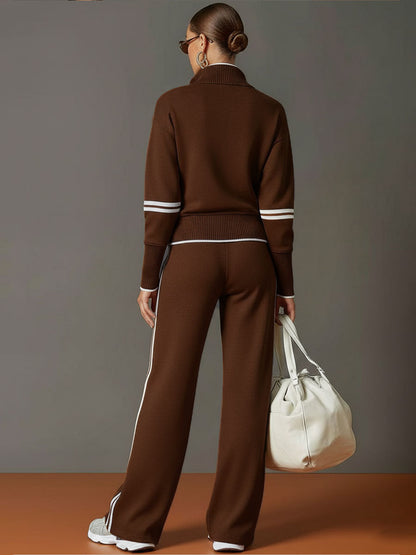 Soft-Touch Wide-Leg Two-Piece Set