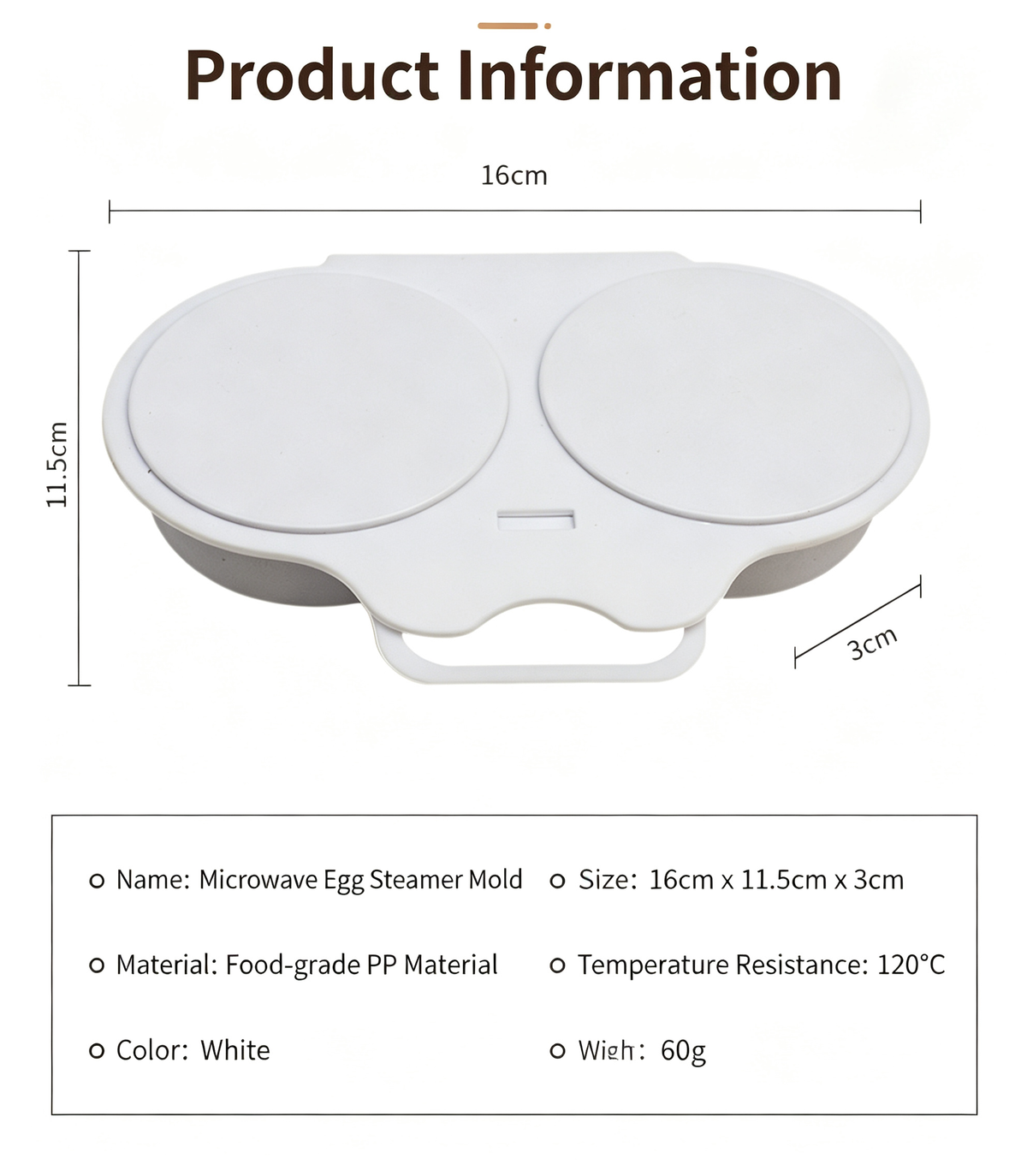 Microwave Egg Cooker with Lid and Handle